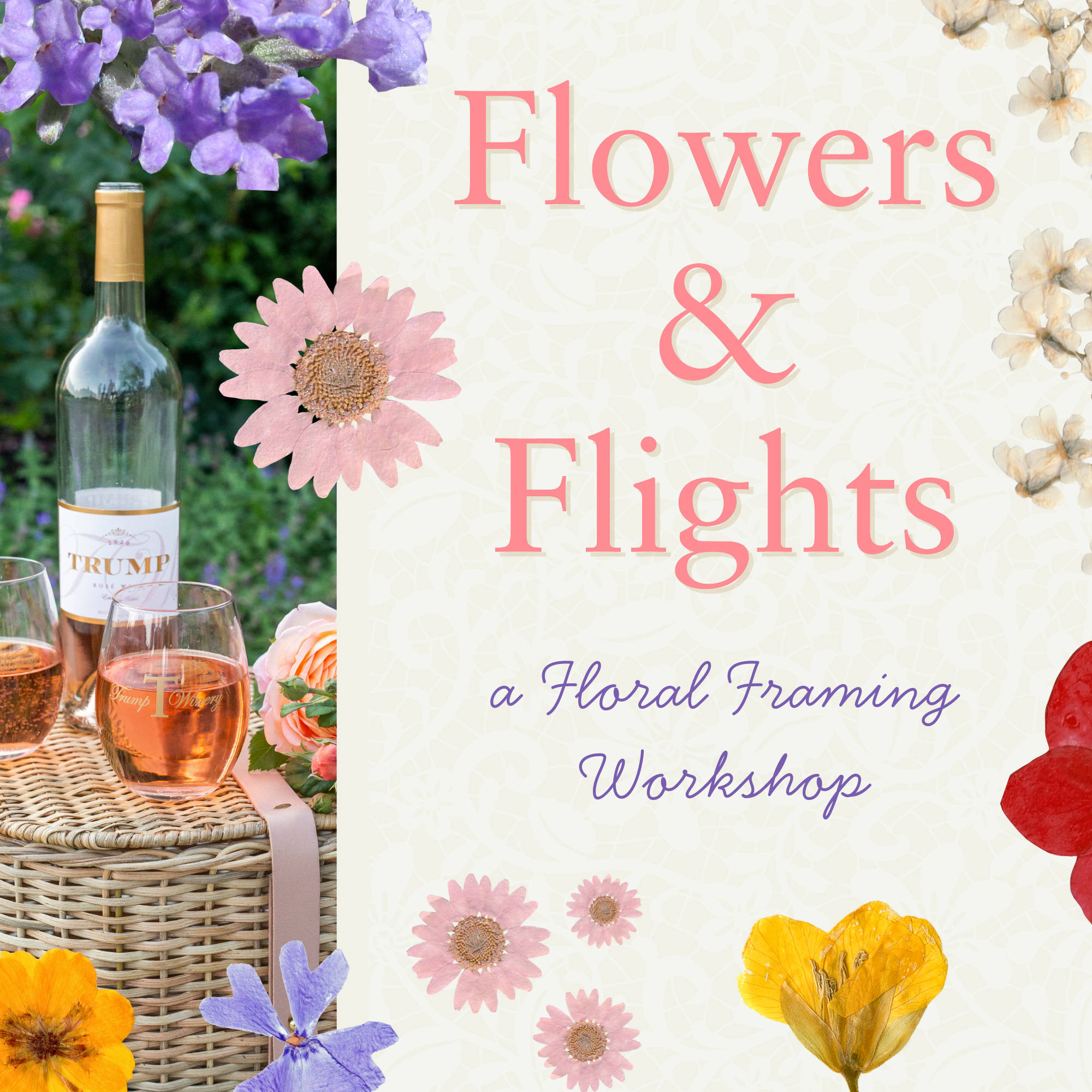 Flowers and Flights: A Floral Frame Workshop